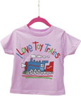 I Love Toy Trains T-Shirt Pink