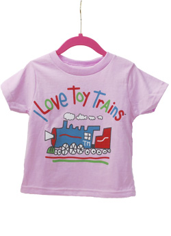 I Love Toy Trains T-Shirt Pink
