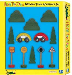 I Love Toy Trains<br> Wooden Accessory Set